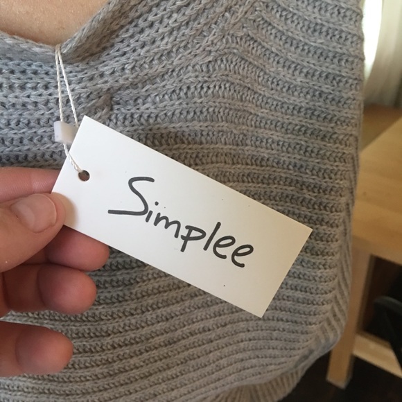 Simplee poofy sleeve sweater dress - Picture 4 of 5